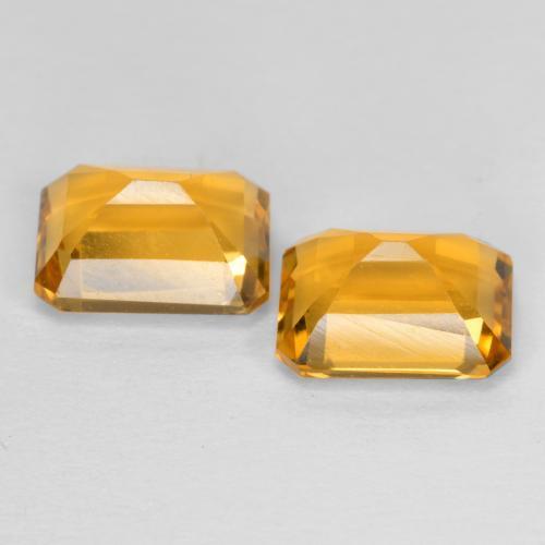 3,02 ct natürliche goldener Citrin-Edelsteine, Smaragdschliff, VVS-VS