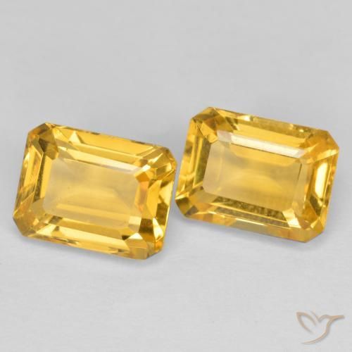3.25 ct natürliche Mittelgold Citrin-Edelsteine, Oktagonschliff, VVS-VS