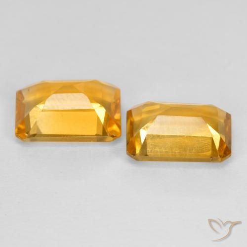 2.58 ct natürliche Dunkelorange-Gold Citrin-Edelsteine, Oktagonschliff, VVS-VS