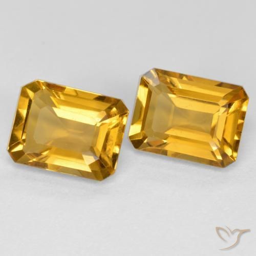 2.85 ct natürliche Tiefes Goldorange Citrin-Edelsteine, Oktagonschliff, VVS-VS