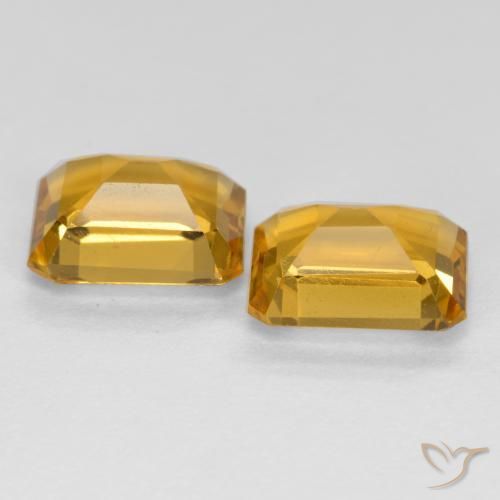 2.85 ct natürliche Tiefes Goldorange Citrin-Edelsteine, Oktagonschliff, VVS-VS