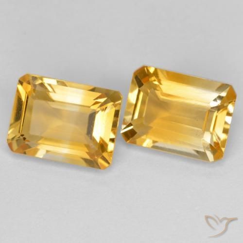 3.11 ct natürliche Tiefes Goldorange Citrin-Edelsteine, Oktagonschliff, VVS-VS