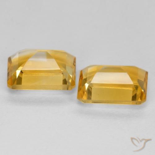 3.11 ct natürliche Tiefes Goldorange Citrin-Edelsteine, Oktagonschliff, VVS-VS