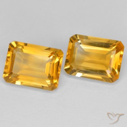 3.08 ct natürliche Mittelgold Citrin-Edelsteine, Oktagonschliff, VVS-VS