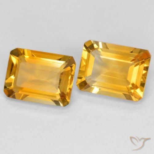 2.90 ct natürliche Mittel-Dunkelgold Citrin-Edelsteine, Oktagonschliff, VVS-VS