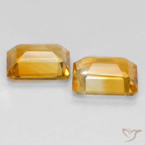 2.90 ct natürliche Mittel-Dunkelgold Citrin-Edelsteine, Oktagonschliff, VVS-VS