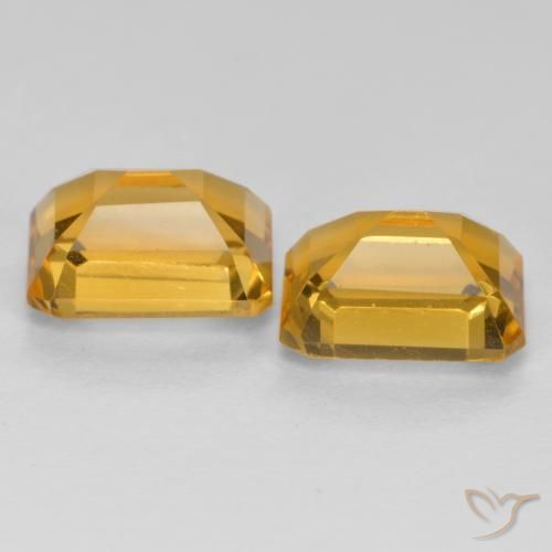 3.24 ct natürliche Dunkelgolden Citrin-Edelsteine, Oktagonschliff, VVS-VS