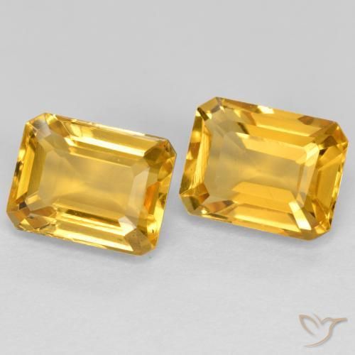 3.43 ct natürliche Tiefes Goldorange Citrin-Edelsteine, Oktagonschliff, VVS-VS