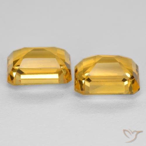 3.43 ct natürliche Tiefes Goldorange Citrin-Edelsteine, Oktagonschliff, VVS-VS