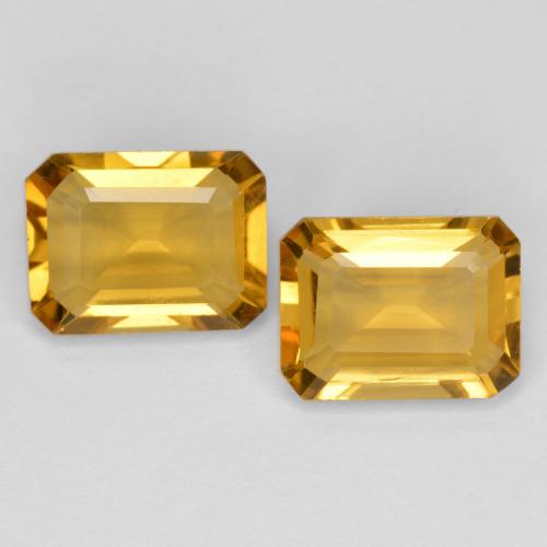 2,70 ct natürliche goldener Citrin-Edelsteine, Smaragdschliff, VVS-VS