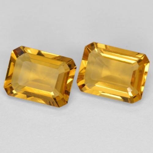 2,70 ct natürliche goldener Citrin-Edelsteine, Smaragdschliff, VVS-VS