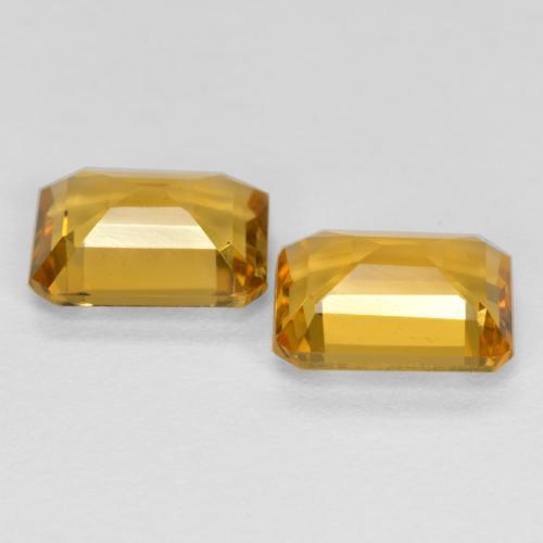 2,70 ct natürliche goldener Citrin-Edelsteine, Smaragdschliff, VVS-VS