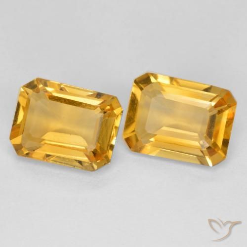 2.59 ct natürliche Dunkelgolden Citrin-Edelsteine, Oktagonschliff, VS