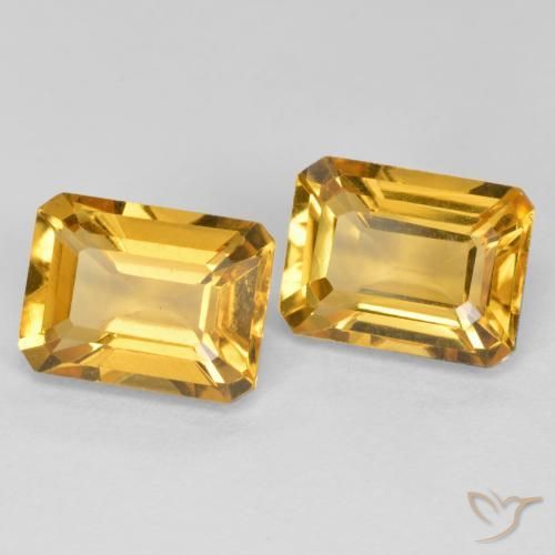 2.93 ct natürliche Mittel-Dunkelgold Citrin-Edelsteine, Oktagonschliff, VVS-VS