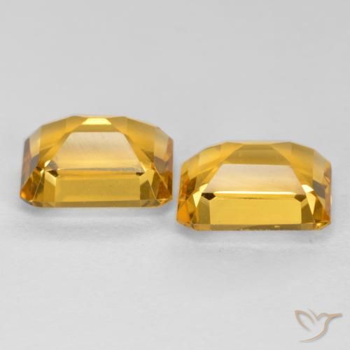 2.93 ct natürliche Mittel-Dunkelgold Citrin-Edelsteine, Oktagonschliff, VVS-VS