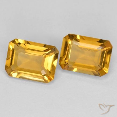 2.68 ct natürliche Dunkelgolden Citrin-Edelsteine, Oktagonschliff, VVS-VS