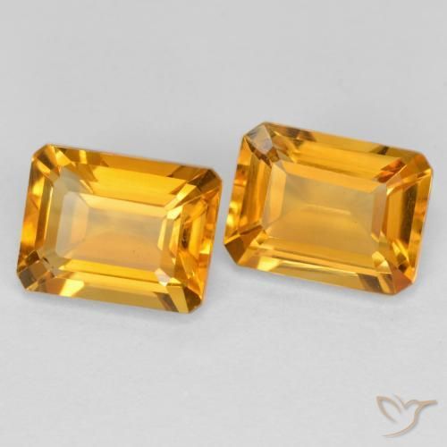 3.02 ct natürliche Dunkelgolden Citrin-Edelsteine, Oktagonschliff, VVS-VS