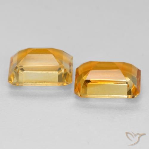 3.02 ct natürliche Dunkelgolden Citrin-Edelsteine, Oktagonschliff, VVS-VS