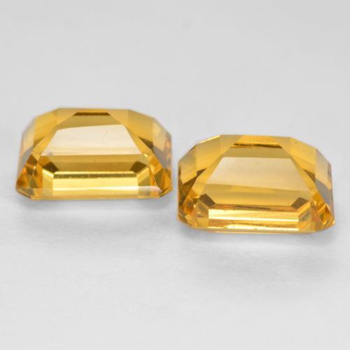 3,53 ct natürliche goldener Citrin-Edelsteine, Smaragdschliff, VVS-VS