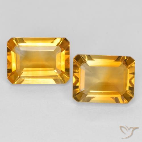 2.80ctw Natürlicher Orange-Gold Citrin, Smaragdschliff, VVS-VS