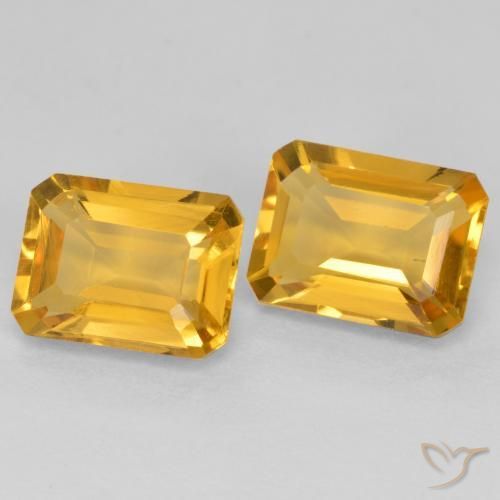 2.98 ct natürliche Dunkelgolden Citrin-Edelsteine, Oktagonschliff, VVS-VS