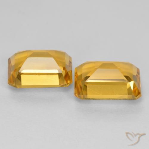 2.98 ct natürliche Dunkelgolden Citrin-Edelsteine, Oktagonschliff, VVS-VS