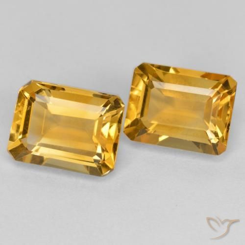 3.24 ct natürliche Dunkelgolden Citrin-Edelsteine, Oktagonschliff, VS