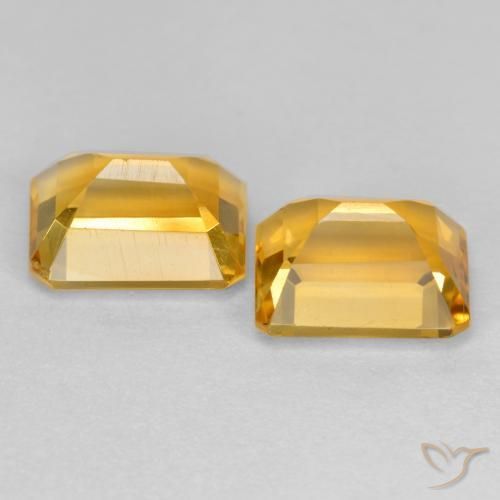 3.24 ct natürliche Dunkelgolden Citrin-Edelsteine, Oktagonschliff, VS
