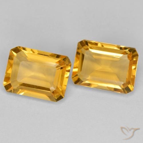 2.82 ct natürliche Dunkelgolden Citrin-Edelsteine, Oktagonschliff, VVS-VS