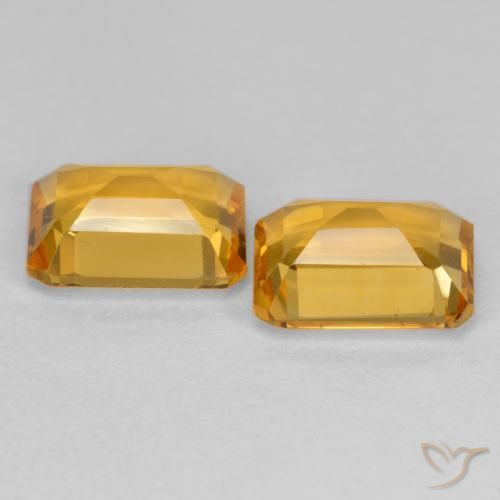 2.82 ct natürliche Dunkelgolden Citrin-Edelsteine, Oktagonschliff, VVS-VS
