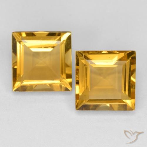 3.34ctw Natürlicher Golden Citrin, Quadrat, VS
