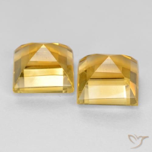 3.58 ct natürliche Dunkelgolden Citrin-Edelsteine, Quadrat, VS