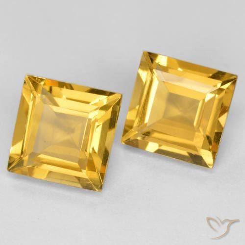 3.12 ct natürliche Mittelgold Citrin-Edelsteine, Quadrat, VS