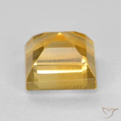 9,17 ctw natürlicher Tiefes Goldorange Citrin, Quadrat, VS