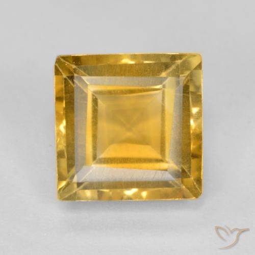 1.68ct Natürlicher Golden Citrin, Quadrat, VS