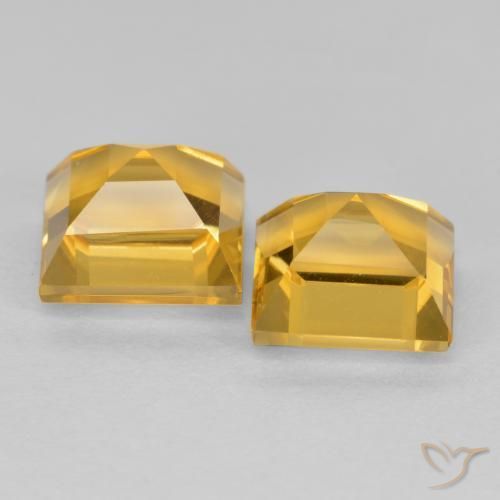 3.28 ct natürliche Mittelgold Citrin-Edelsteine, Quadrat, VS