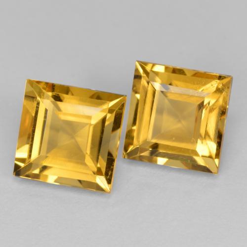 3.01 ct natürliche Tiefes Gold Citrin-Edelsteine, Quadrat, VS