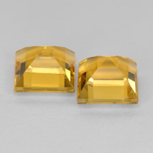 3.01 ct natürliche Tiefes Gold Citrin-Edelsteine, Quadrat, VS