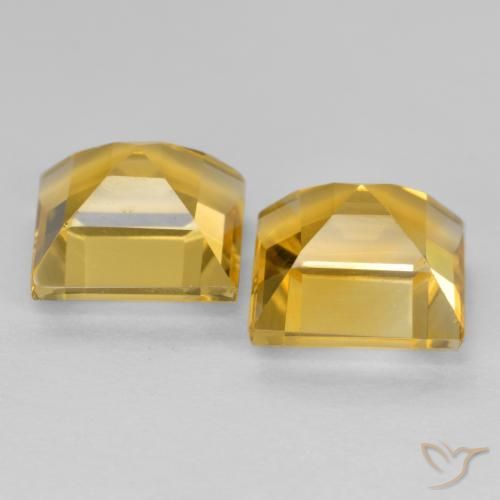 3.45 ct natürliche Mittelhelles Gold Citrin-Edelsteine, Quadrat, VS