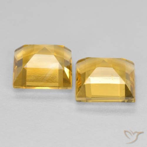 2.94 ct natürliche Mittelgold Citrin-Edelsteine, Quadrat, VS