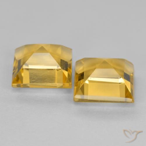 3.26 ct natürliche Mittelgold Citrin-Edelsteine, Quadrat, VS