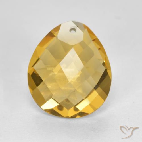 3.52ct Natürlicher Mittelgold Citrin, Birnenform, VVS-VS