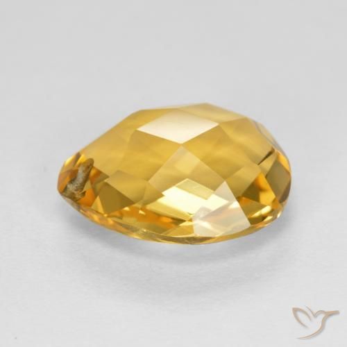 9,17 ctw natürlicher Mittelgold Citrin, Birnenform, VVS-VS