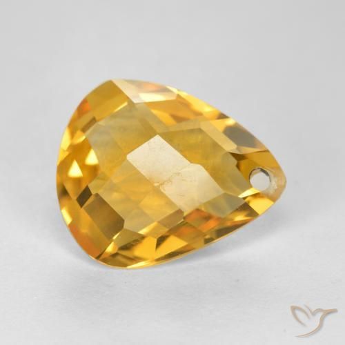 9,17 ctw natürlicher Helles Gold Citrin, Birnenform, VVS-VS