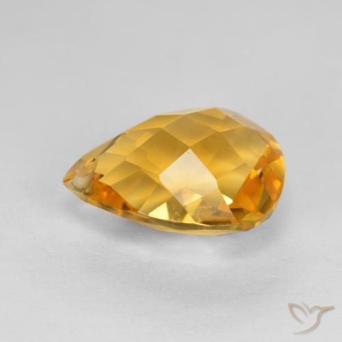 9,17 ctw natürlicher Helles Gold Citrin, Birnenform, VVS-VS