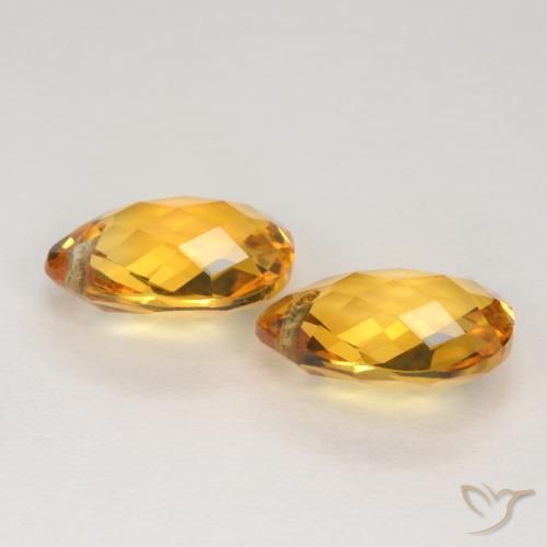 7.19 ct natürliche Dunkelgolden Citrin-Edelsteine, Birnenform, VVS-VS