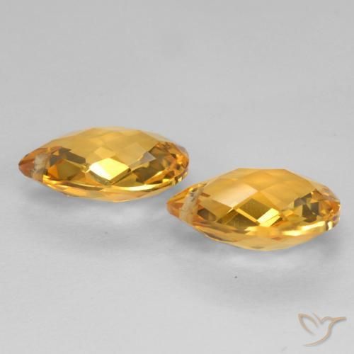 6.99 ct natürliche Tiefes Goldorange Citrin-Edelsteine, Birnenform, VVS-VS