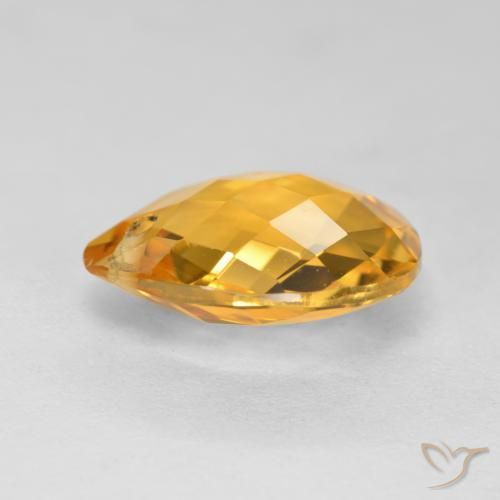 9,17 ctw natürlicher Tiefes Goldorange Citrin, Birnenform, VVS-VS