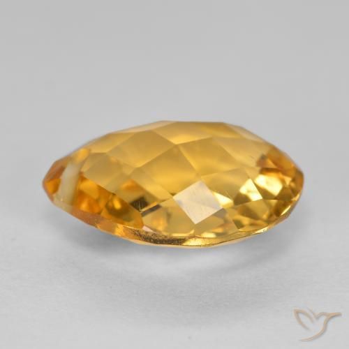 9,17 ctw natürlicher Tiefes Goldorange Citrin, Birnenform, VS-SI