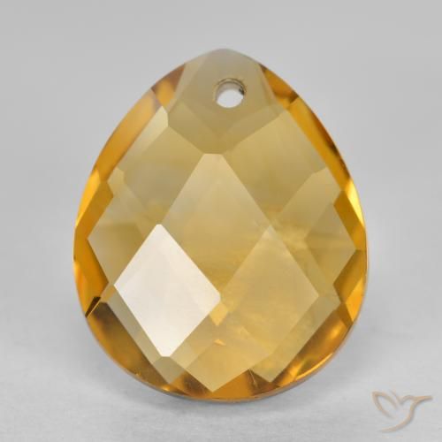 3.75ct Natürlicher Orange-Gold Citrin, Birnenform, VVS-VS